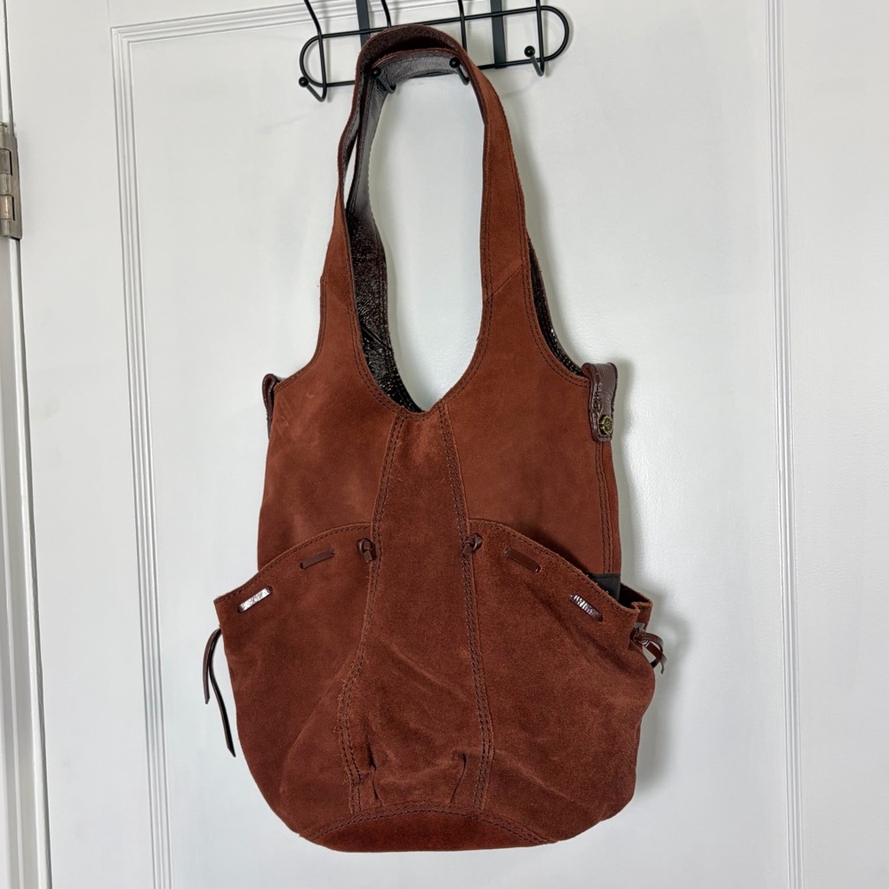 Vintage lucky brand suede leather hobo Shoulder bag purse - Picture 2 of 16